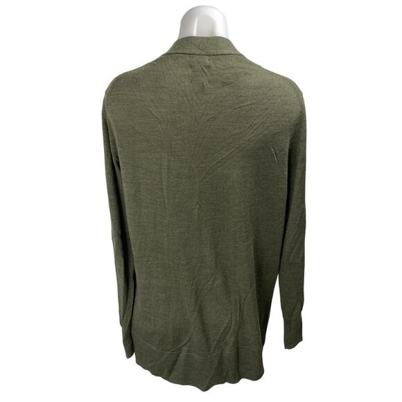 Gap Women's Green Wool Long Sleeve Button Down Cardigan Sweater Top Size L - Picture 2 of 3